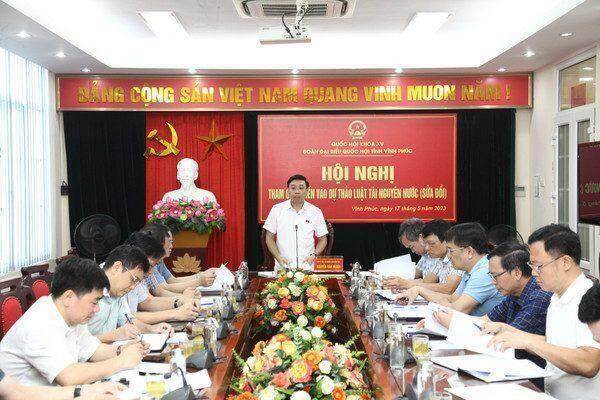 Vĩnh Phúc tổ chức lấy ý kiến vào Dự thảo Luật Tài nguyên nước