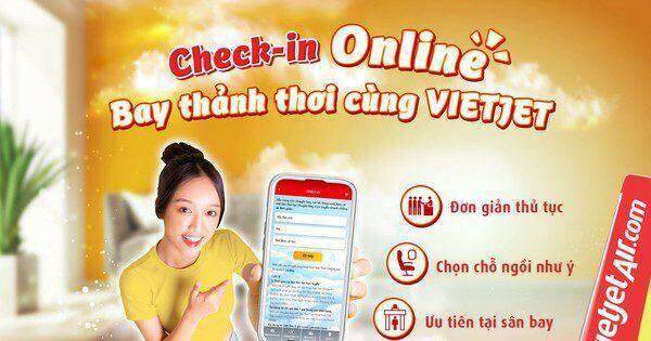 Làm thủ tục trực tuyến, bay thảnh thơi, không lo xếp hàng!