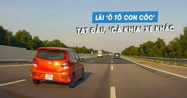 ‘Ô tô cóc’ Toyota Wigo tạt đầu ‘cà khịa’ xe khác ở tốc độ hơn 100 km/giờ