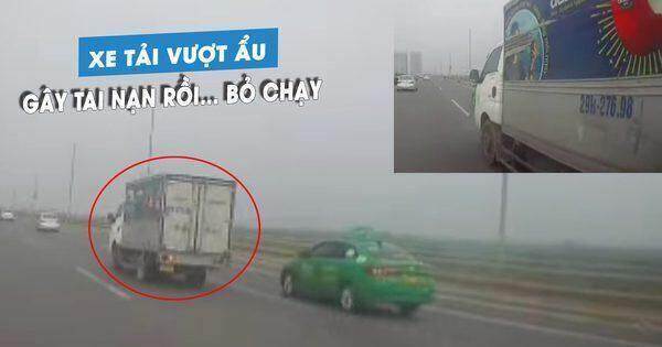 Phẫn nộ tài xế lái xe tải vượt ẩu, gây tai nạn trên cầu… rồi bỏ chạy