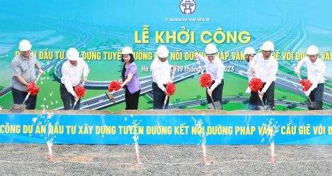 Hà Nội khởi công tuyến đường kết nối Pháp Vân