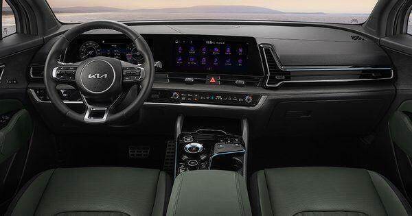 Nội thất Kia Sportage 2024 có màu xanh lá cây lạ mắt