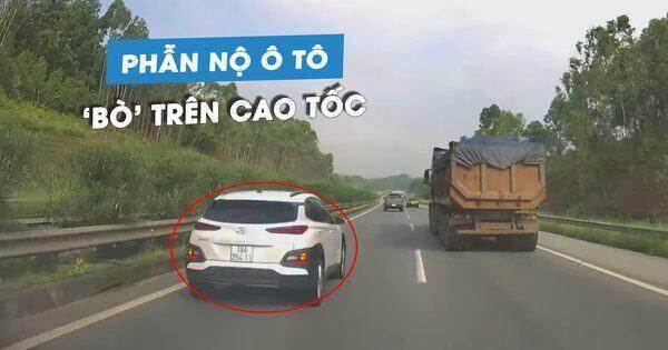 Ô tô con ‘bò’ tốc độ khoảng 30 km/giờ trên cao tốc: Dân mạng ‘ngao ngán’