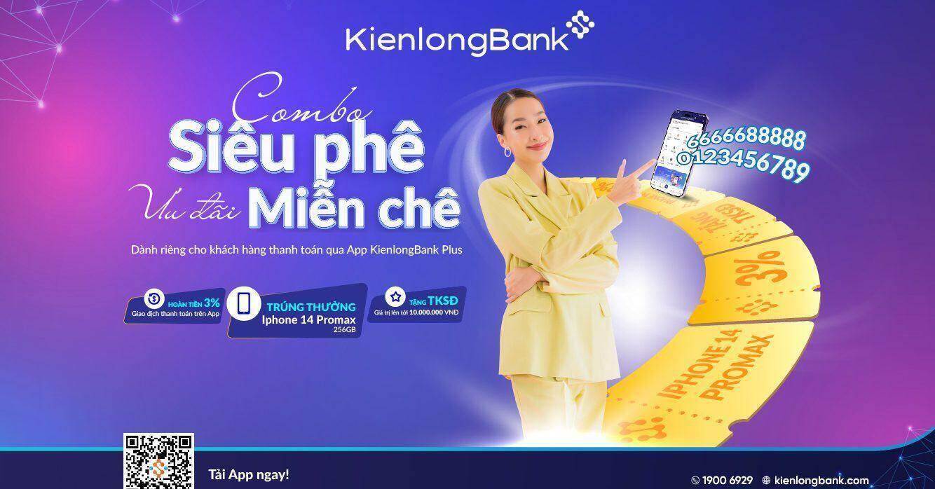 Rinh ưu đãi kép khi giao dịch trên ứng dụng KienlongBank Plus