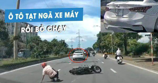 Tài xế ô tô ‘bẩn tính’, cố tình tạt ngã xe máy… rồi bỏ chạy