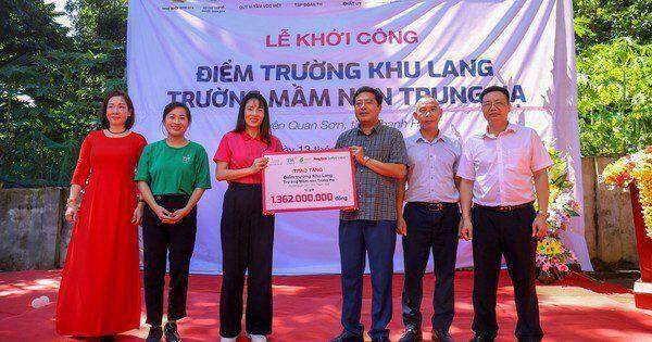 Tập đoàn TH tặng điểm trường xanh cho học sinh mầm non vùng cao Thanh Hóa