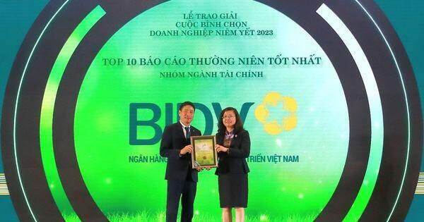 BIDV nhận giải thưởng “Top 10 Báo cáo thường niên tốt nhất”