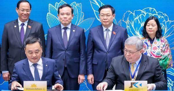 Vietnam Airlines ký biên bản ghi nhớ hợp tác với các đối tác Trung Quốc, tổng giá trị gần 450 triệu USD