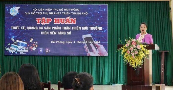 Phụ nữ Hải Phòng tập huấn thiết kế, quảng bá sản phẩm trên nền tảng số