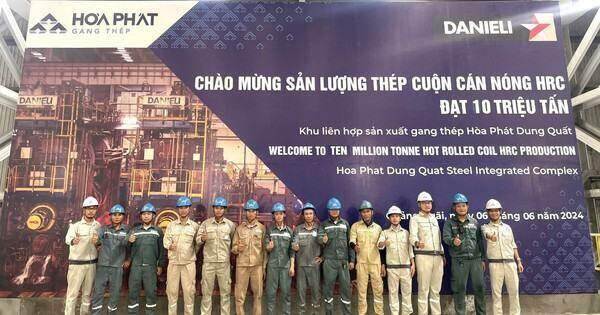 Hòa Phát cán mốc 10 triệu tấn HRC