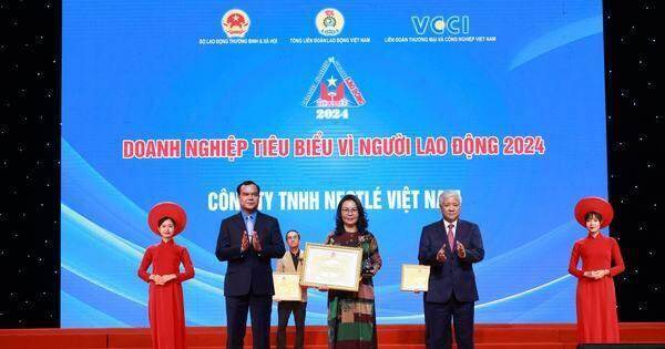 Nestlé Việt Nam được vinh danh ‘Doanh nghiệp tiêu biểu vì người lao động’