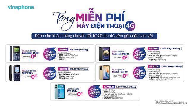 VinaPhone hỗ trợ khách hàng nâng cấp điện thoại 4G miễn phí