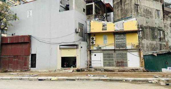 Nhà siêu mỏng, méo mó lại xuất hiện trên đường mới mở tại Hà Nội Nhà siêu mỏng, méo mó lại xuất hiện trên đường mới mở tại Hà Nội