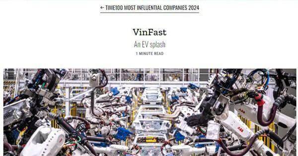 VinFast vào top 100 công ty có tầm ảnh hưởng nhất thế giới năm 2024 VinFast vào top 100 công ty có tầm ảnh hưởng nhất thế giới năm 2024