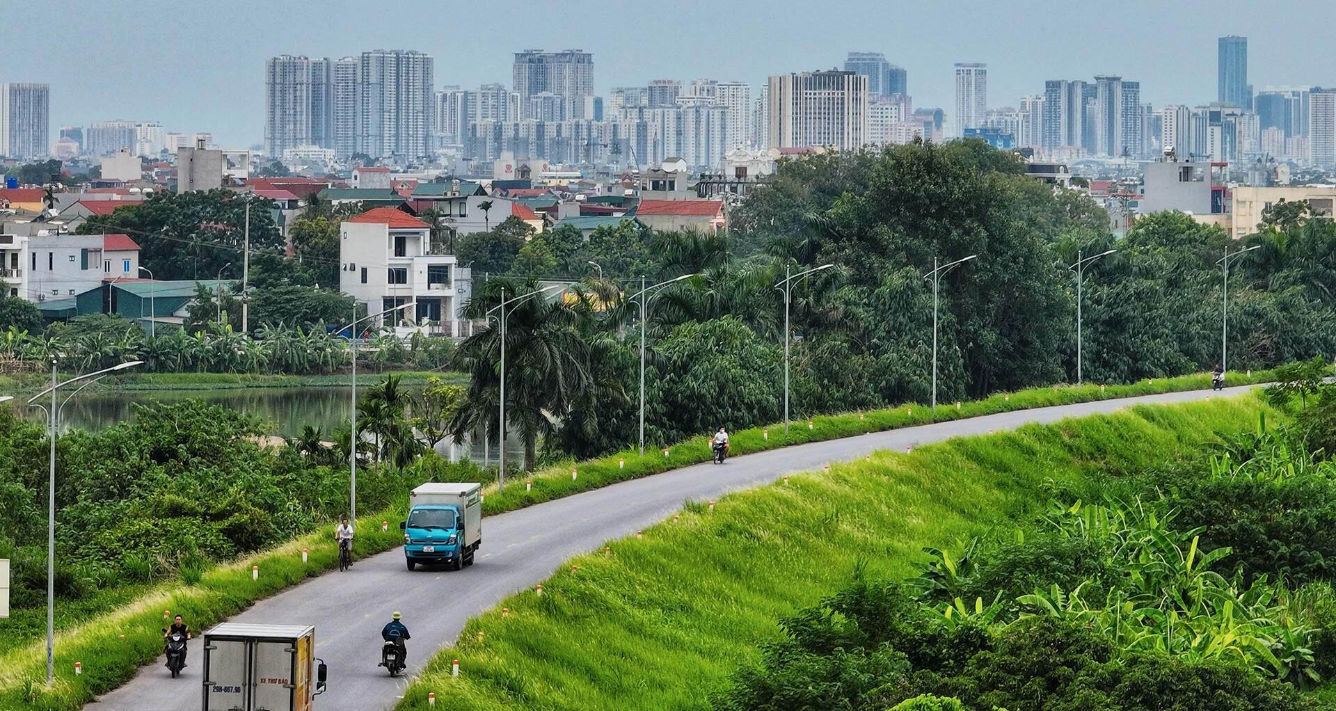Toàn cảnh đường vào khu đất đấu giá ở Hoài Đức vừa bị chỉ đạo kiểm tra