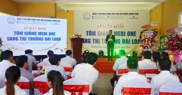 Kim Hoàng Quảng Nam xuất khẩu 2,5 triệu con tôm giống Mebi One sang Đài Loan Kim Hoàng Quảng Nam xuất khẩu 2,5 triệu con tôm giống Mebi One sang Đài Loan