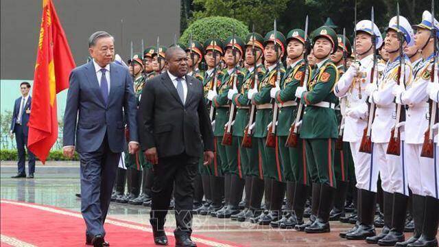 Tổng Bí thư, Chủ tịch nước Tô Lâm chủ trì Lễ đón chính thức Tổng thống Mozambique