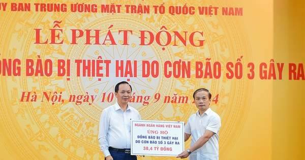 Các ngân hàng ủng hộ đồng bào vùng bão lũ hàng chục tỷ đồng Các ngân hàng ủng hộ đồng bào vùng bão lũ hàng chục tỷ đồng