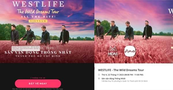 Cảnh báo thủ đoạn giả mạo website bán vé concert Westlife chiếm đoạt tài sản