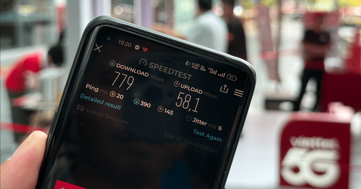 Đo tốc độ 5G thực tế: Cao nhất 779 Mbps, thấp nhất ‘chả khác gì’ 4G