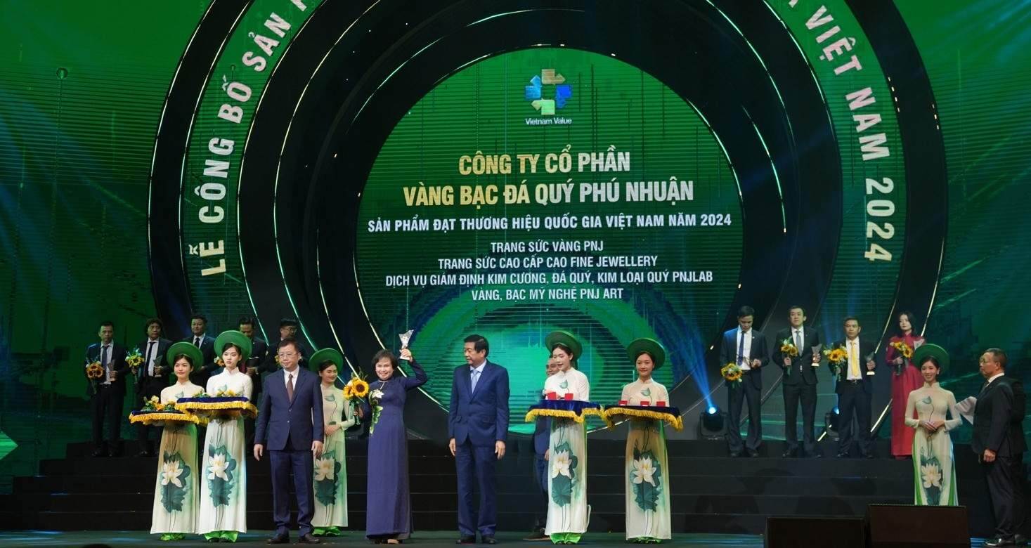 PNJ lần thứ 9 liên tiếp được vinh danh Thương hiệu Quốc gia