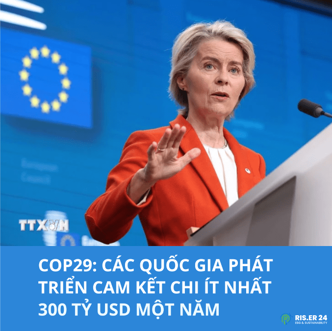 COP29: Các quốc gia phát triển cam kết chi ít nhất 300 tỷ USD/năm