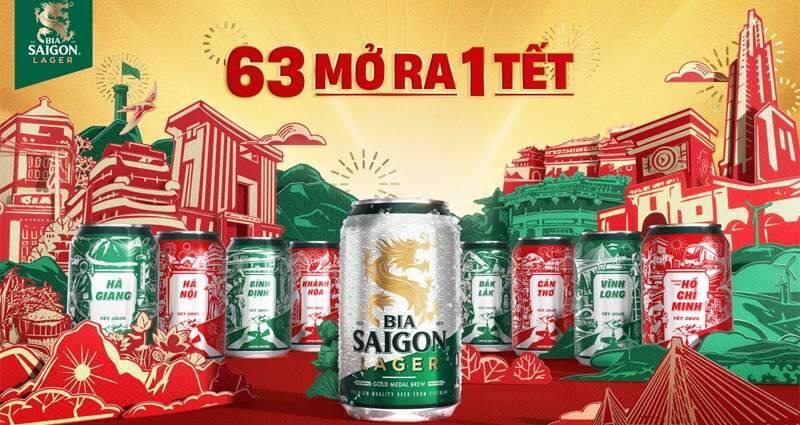 Bia Saigon Lager mời ‘mở một Tết chung’ khắp 63 tỉnh thành 