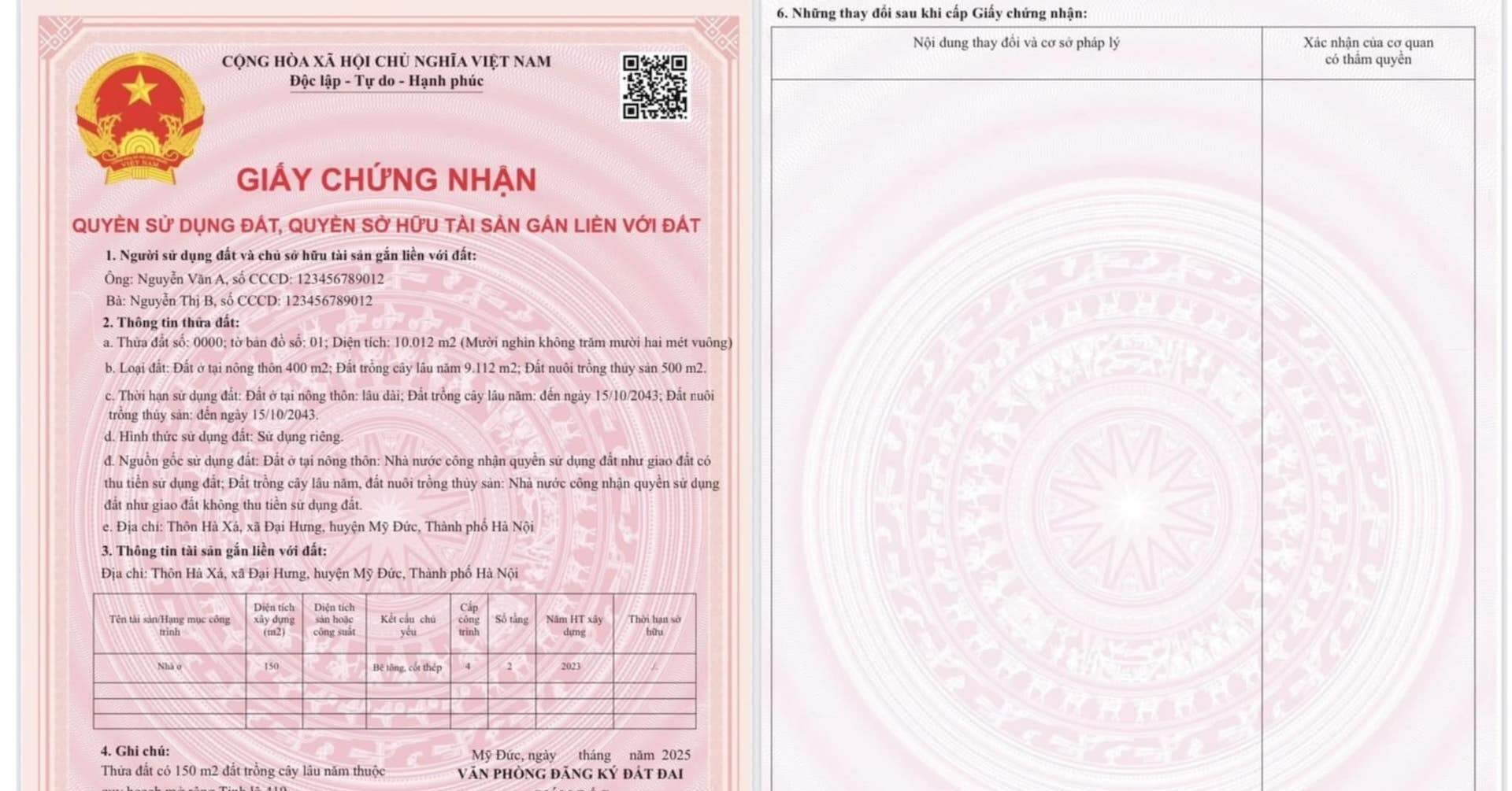 Những trường hợp cấp đổi sang sổ đỏ mới có mã QR từ năm 2025 Những trường hợp cấp đổi sang sổ đỏ mới có mã QR từ năm 2025