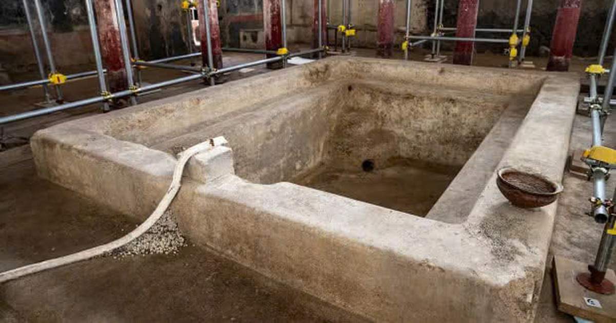 Nhà tắm riêng lớn nhất Pompeii hé lộ cuộc sống xa hoa thời La Mã cổ đại