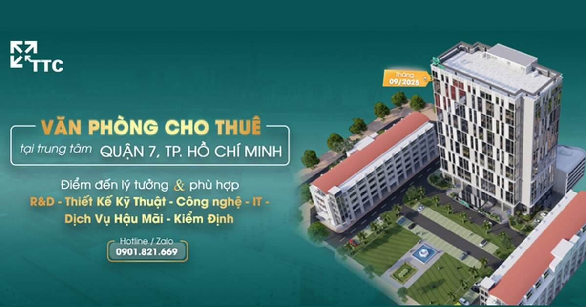 Văn phòng Q.7 - DN công nghệ, thiết kế, R&D, lập trình, dịch vụ GTGT cao