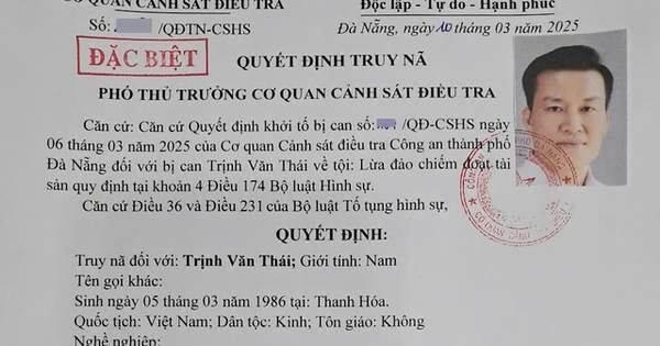 Phát lệnh truy nã đặc biệt Trịnh Văn Thái