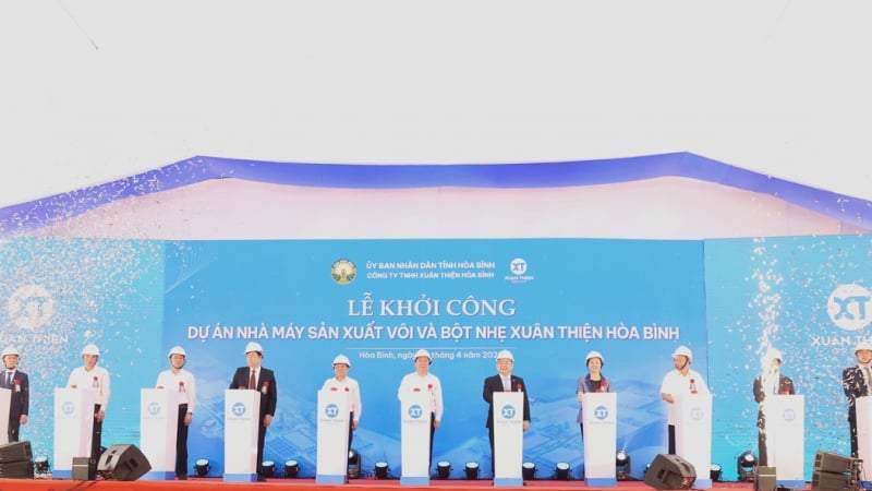 Khởi công Nhà máy vôi và bột nhẹ hơn 8.000 tỷ đồng