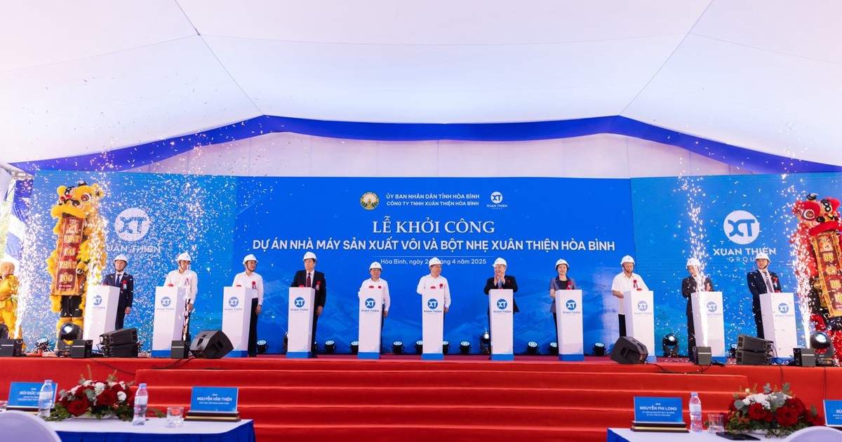 Tập đoàn Xuân Thiện khởi công nhà máy sản xuất vôi và bột nhẹ tại Hòa Bình