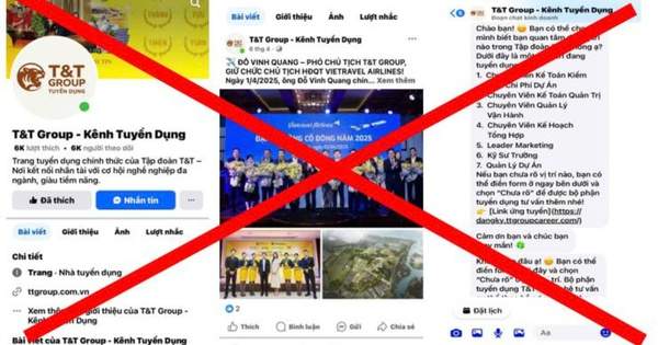 Cảnh giác chiêu trò mạo danh T&T Group lừa đảo trên mạng xã hội