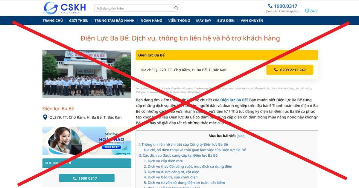 EVNNPC cảnh báo website giả mạo doanh nghiệp để lừa đảo khách hàng EVNNPC cảnh báo website giả mạo doanh nghiệp để lừa đảo khách hàng