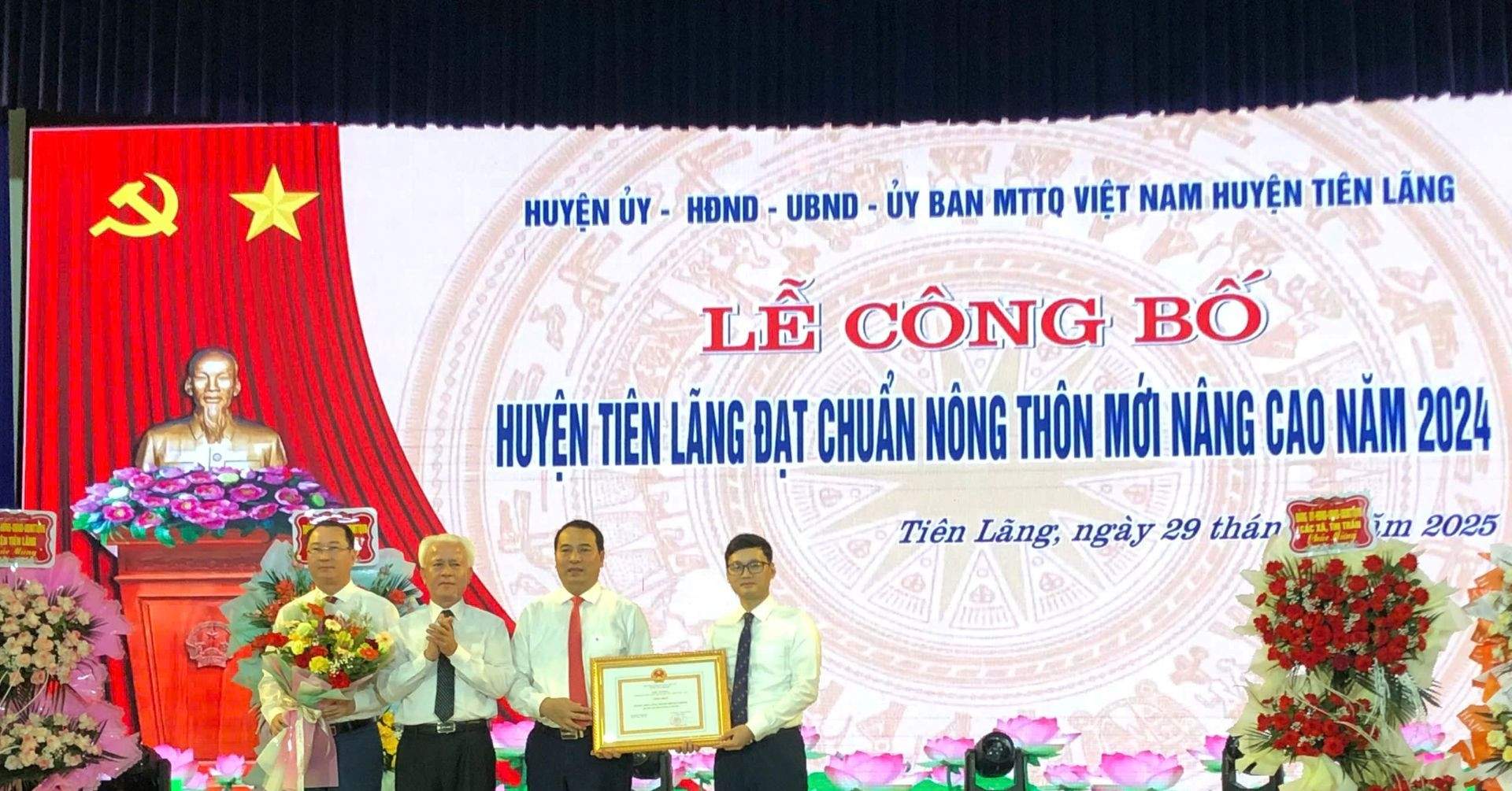 huyện Tiên Lãng đạt chuẩn Nông thôn mới nâng cao năm 2024