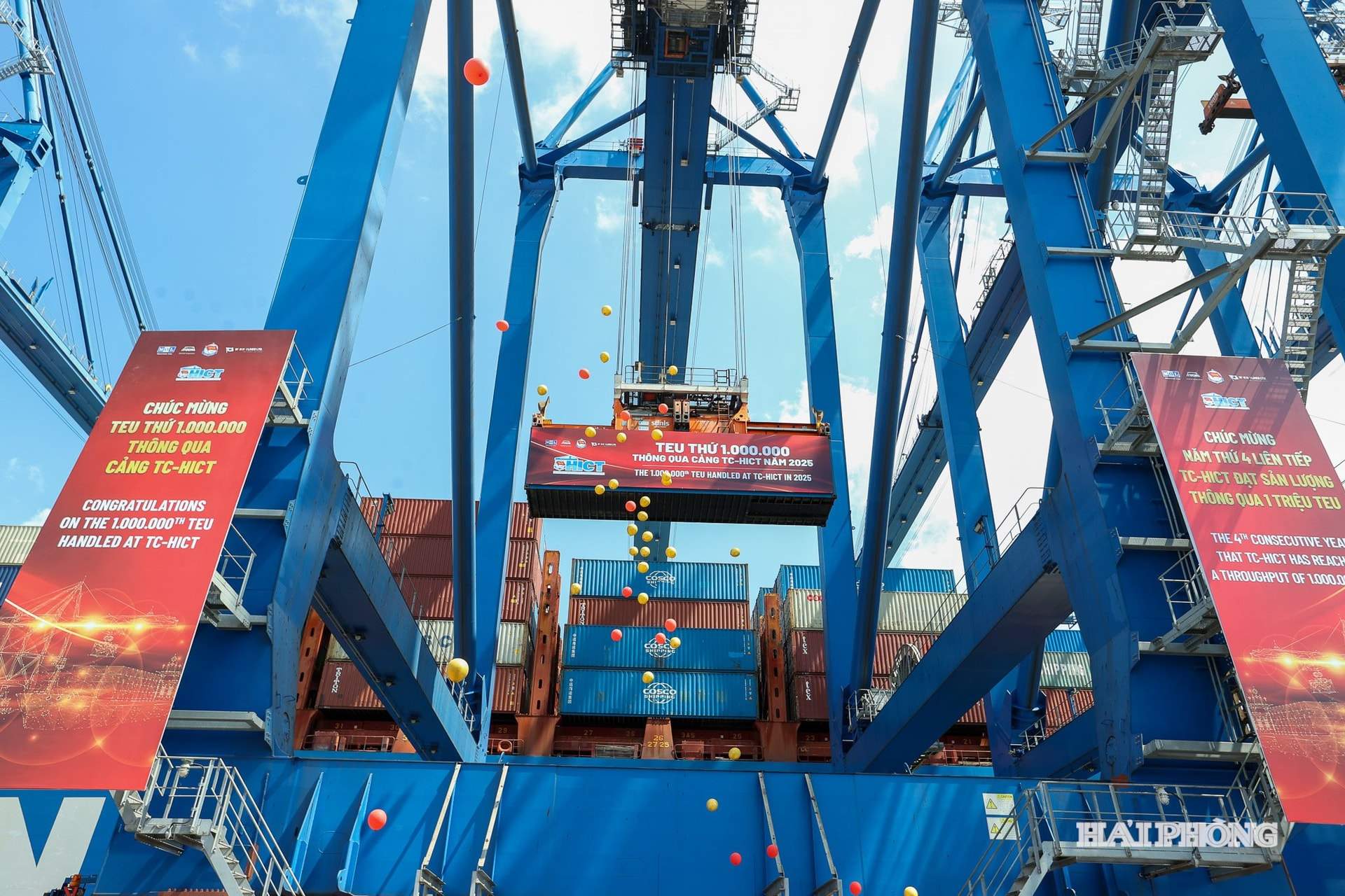 Cảng container Quốc tế Tân cảng Hải Phòng đón Teu container thứ 1 triệu Cảng container Quốc tế Tân cảng Hải Phòng đón Teu container thứ 1 triệu