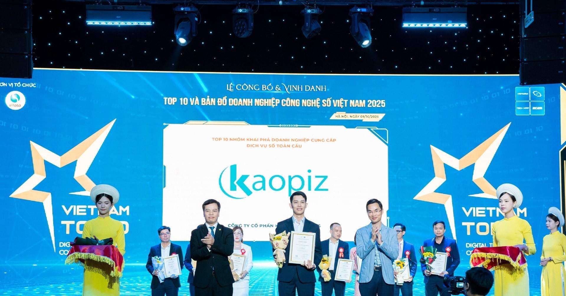 Kaopiz lập hat-trick tại Vietnam Top 10 Tech & Map 2025