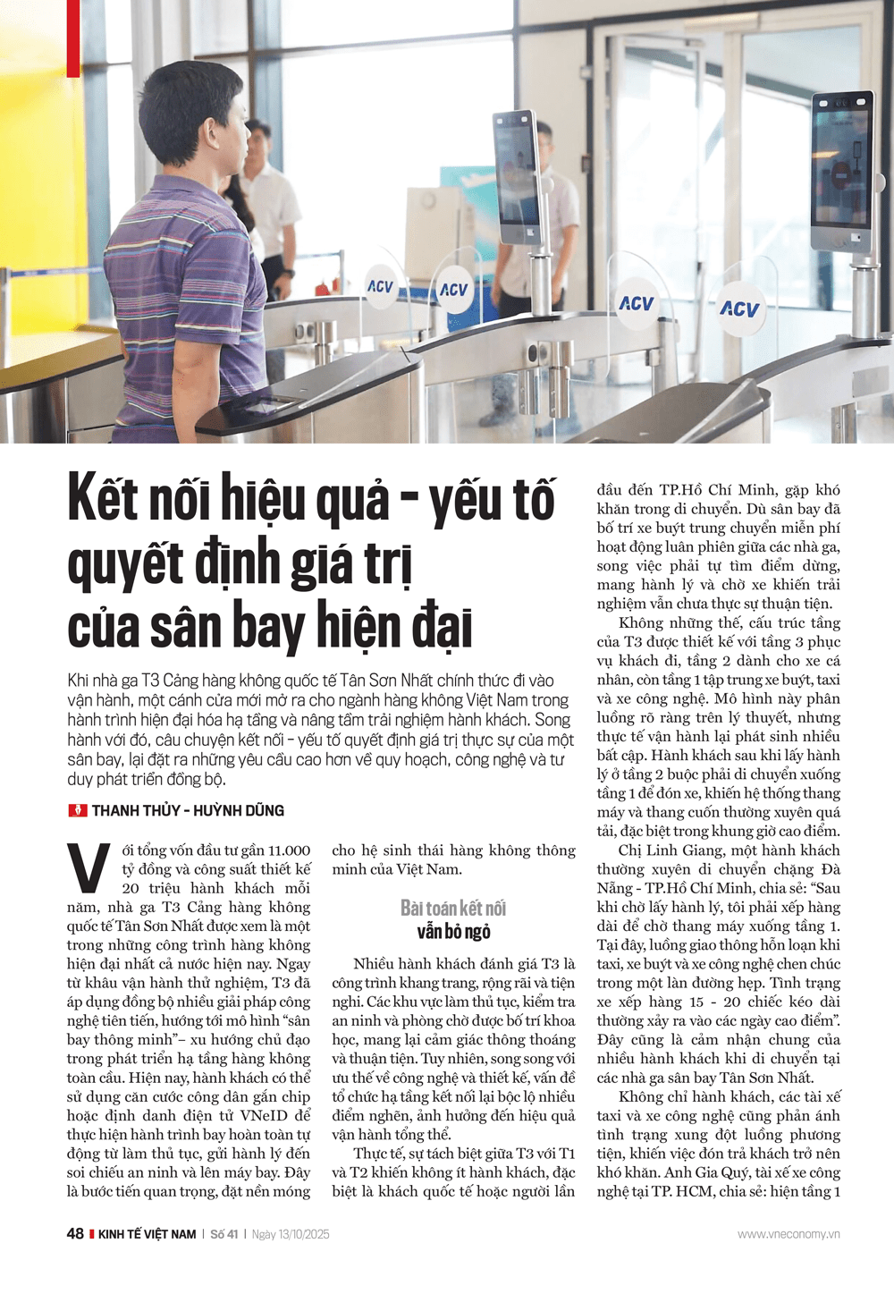 Kết nối hiệu quả – yếu tố quyết định giá trị của sân bay hiện đại