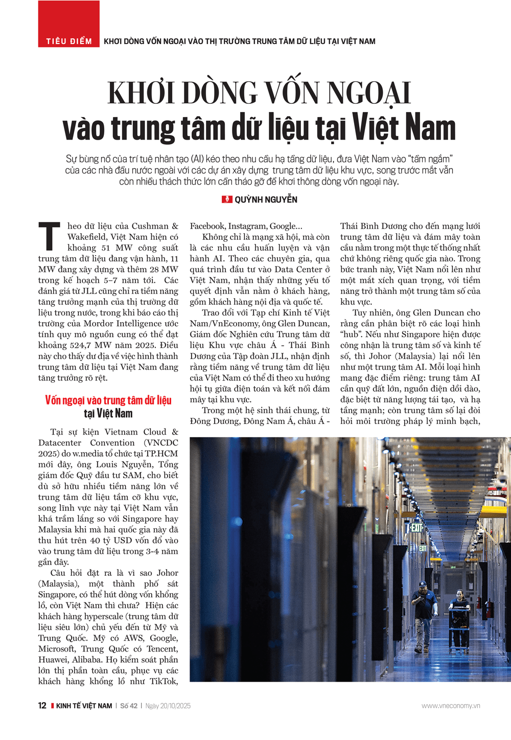 Khơi dòng vốn ngoại vào trung tâm dữ liệu tại Việt Nam Khơi dòng vốn ngoại vào trung tâm dữ liệu tại Việt Nam