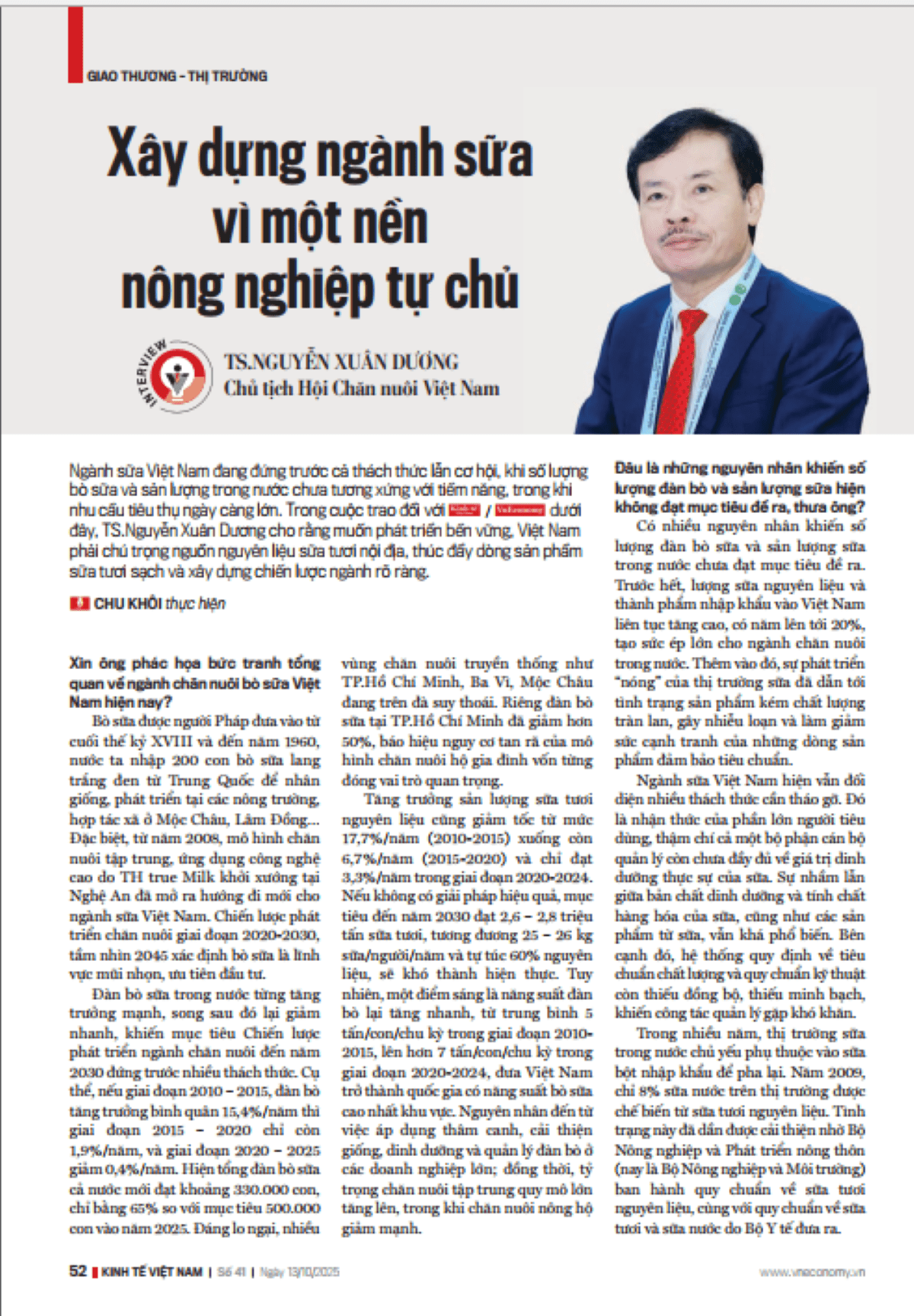 Xây dựng ngành sữa vì một nền nông nghiệp tự chủ
