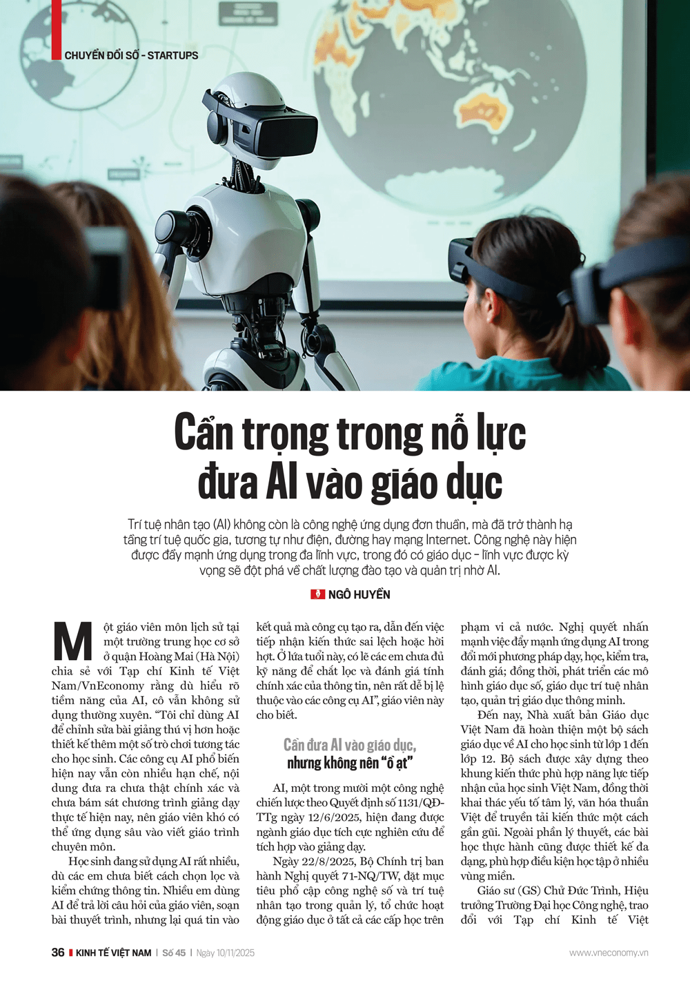 Cẩn trọng trong nỗ lực đưa AI vào giáo dục