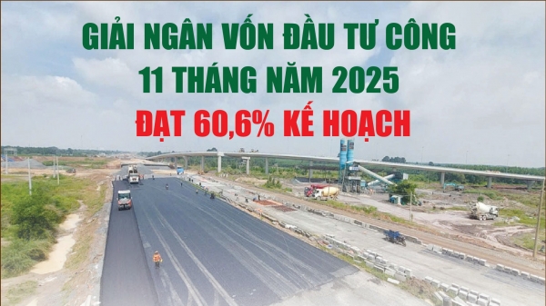 Infographics: Giải ngân vốn đầu tư công 11 tháng đạt 553.250 tỷ đồng Infographics: Giải ngân vốn đầu tư công 11 tháng đạt 553.250 tỷ đồng