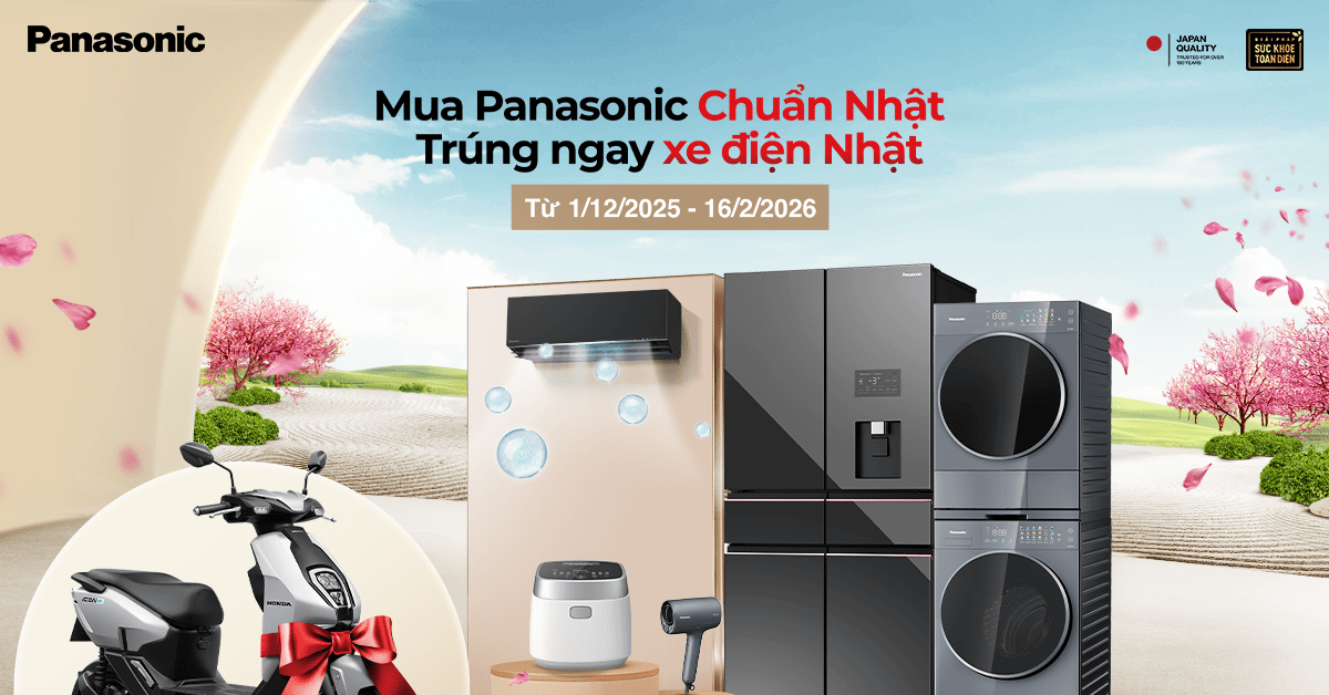 Mua Panasonic chuẩn Nhật, trúng ngay xe điện Nhật