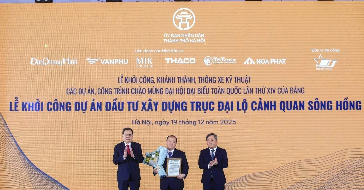 Khởi công Dự án đầu tư xây dựng Trục đại lộ cảnh quan sông Hồng