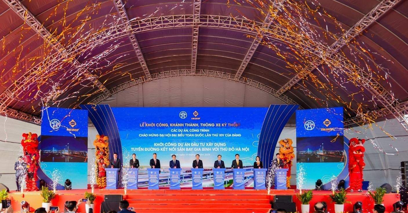 Sun Group khởi công tuyến đường 83.000 tỷ đồng kết nối sân bay Gia Bình-Hà Nội