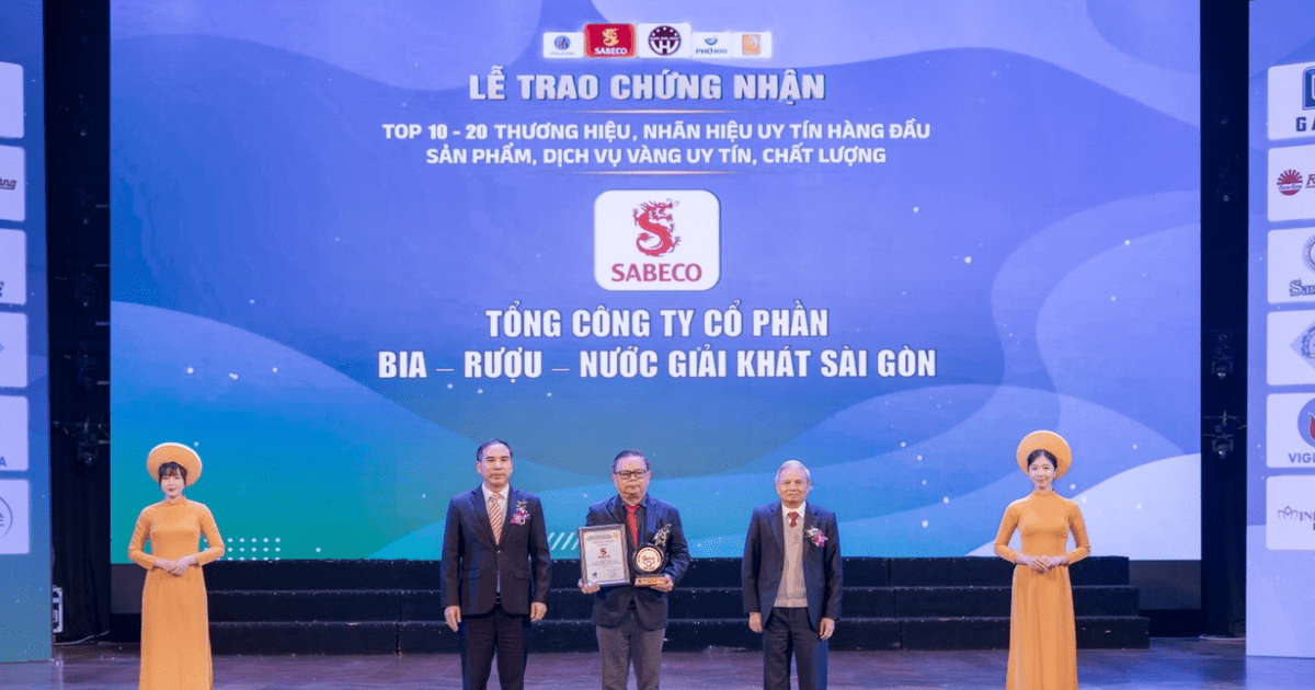 Bia Saigon Special đạt ‘Top 10 Sản phẩm vàng uy tín, chất lượng Việt Nam 2025’