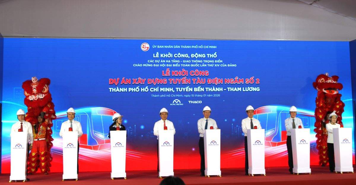 TP. Hồ Chí Minh khởi công metro số 2 và 3 dự án hạ tầng trọng điểm