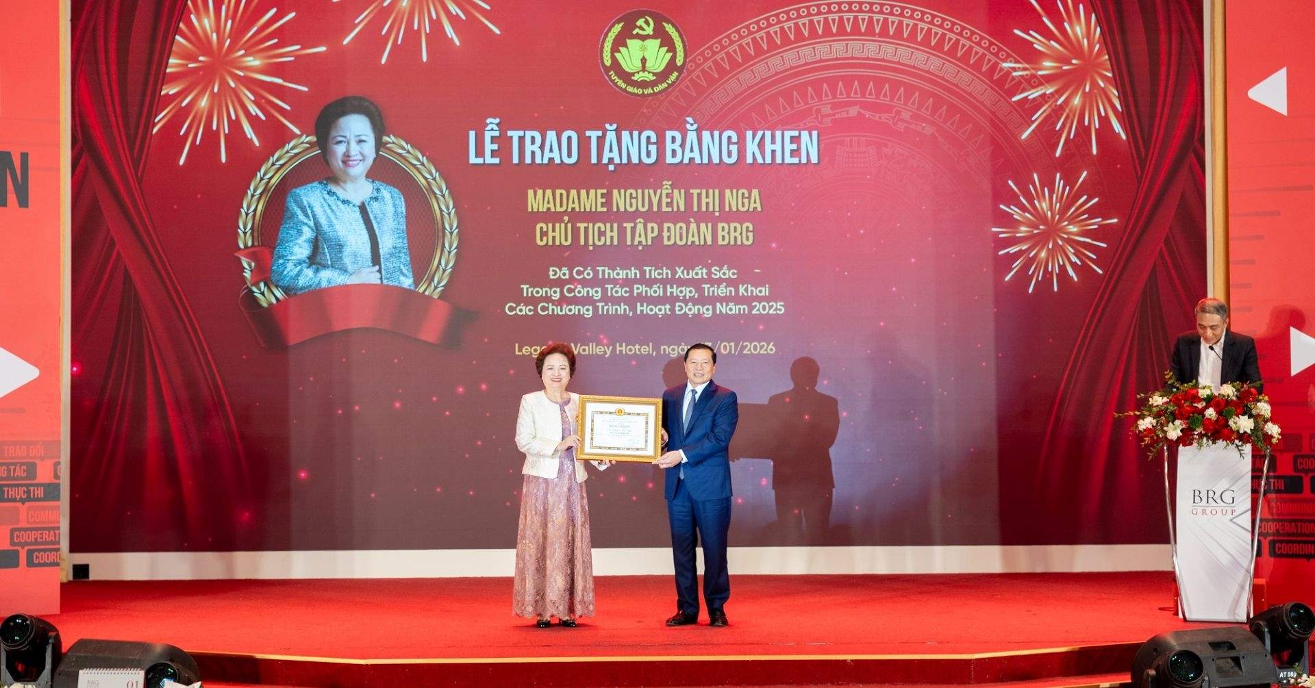 Tập đoàn BRG được Ban Tuyên giáo và Dân vận Trung ương tặng Bằng khen 