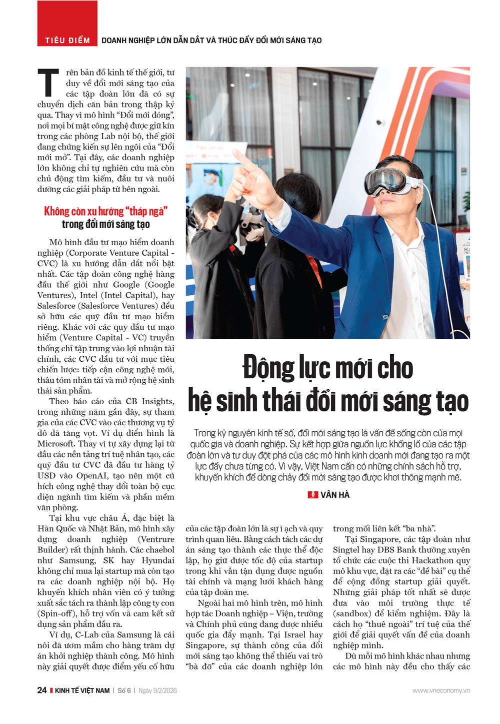 Động lực mới cho hệ sinh thái đổi mới sáng tạo